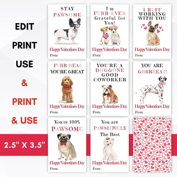 office valentines treat tags